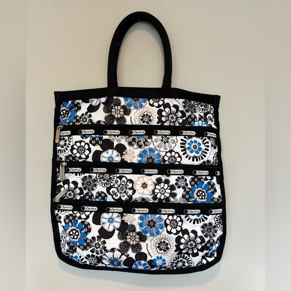 LeSportsac Black and Blue Floral Bag - Picture 1 of 4